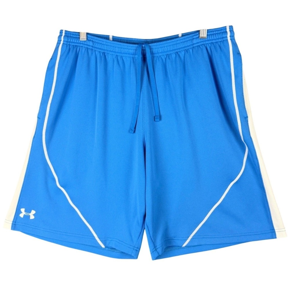 Under Armour Men's XL Blue Mesh Athletic Basketball Shorts Loose Fit Summer